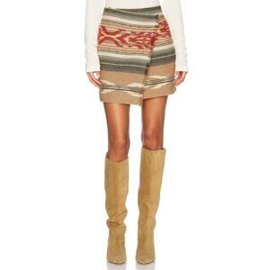 Isabel Marant Adelaide Wrap Skirt in Camel FR 38 US 6